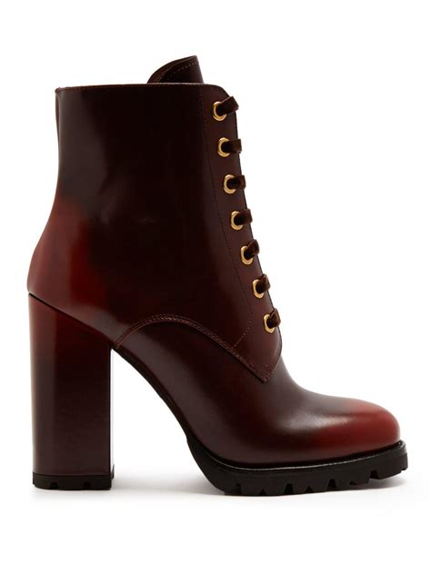 prada chocolate boots|prada ankle boots women's.